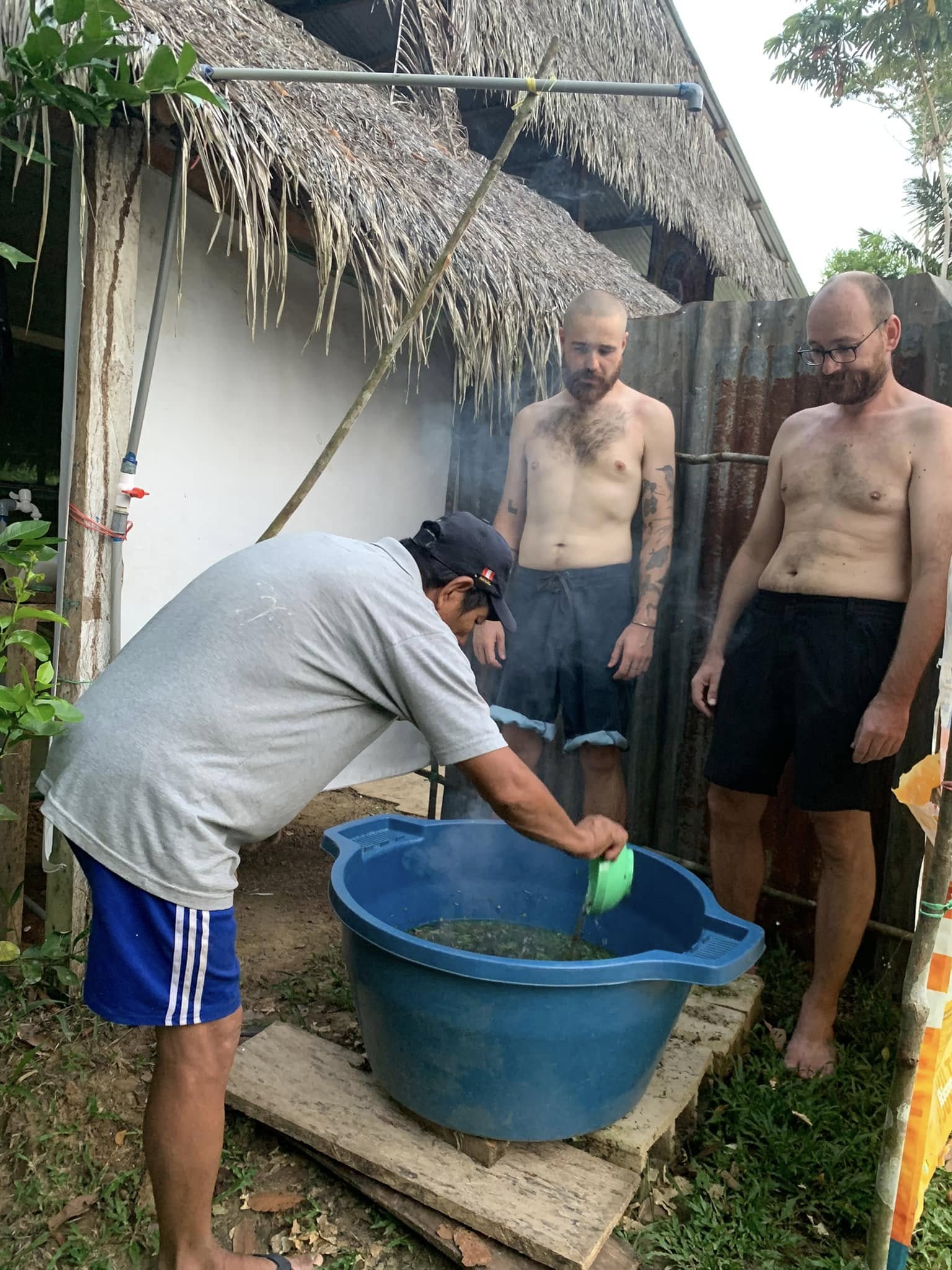 Floral bath ayahuasca retreat Iquitos Peru