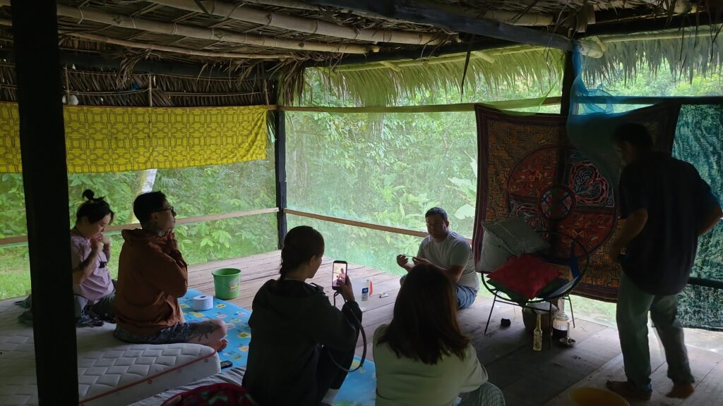 Small group ayahuasca retreat in Peru in a natural ceremony setting