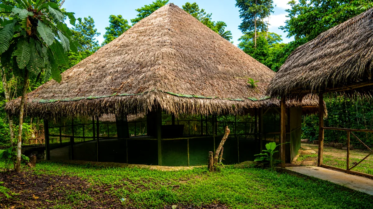 Ayahuasca retreat gallery in the Amazon jungle near Iquitos Peru